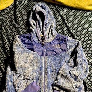 North face hoodie blue girls size 14-16
